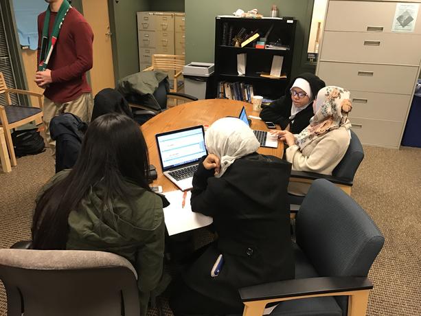 Students participating in a study group