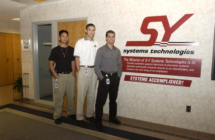 CECS co-op students at S-Y Systems Technologies
