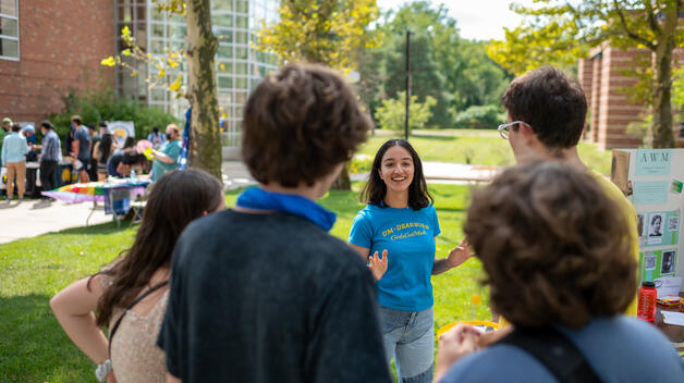 Students check out student organizations during Wolverine Welcome Day, September 1, 2021.