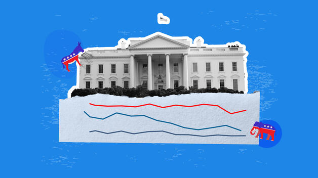 Graphic by Violet Dashi related to the presidential approval numbers